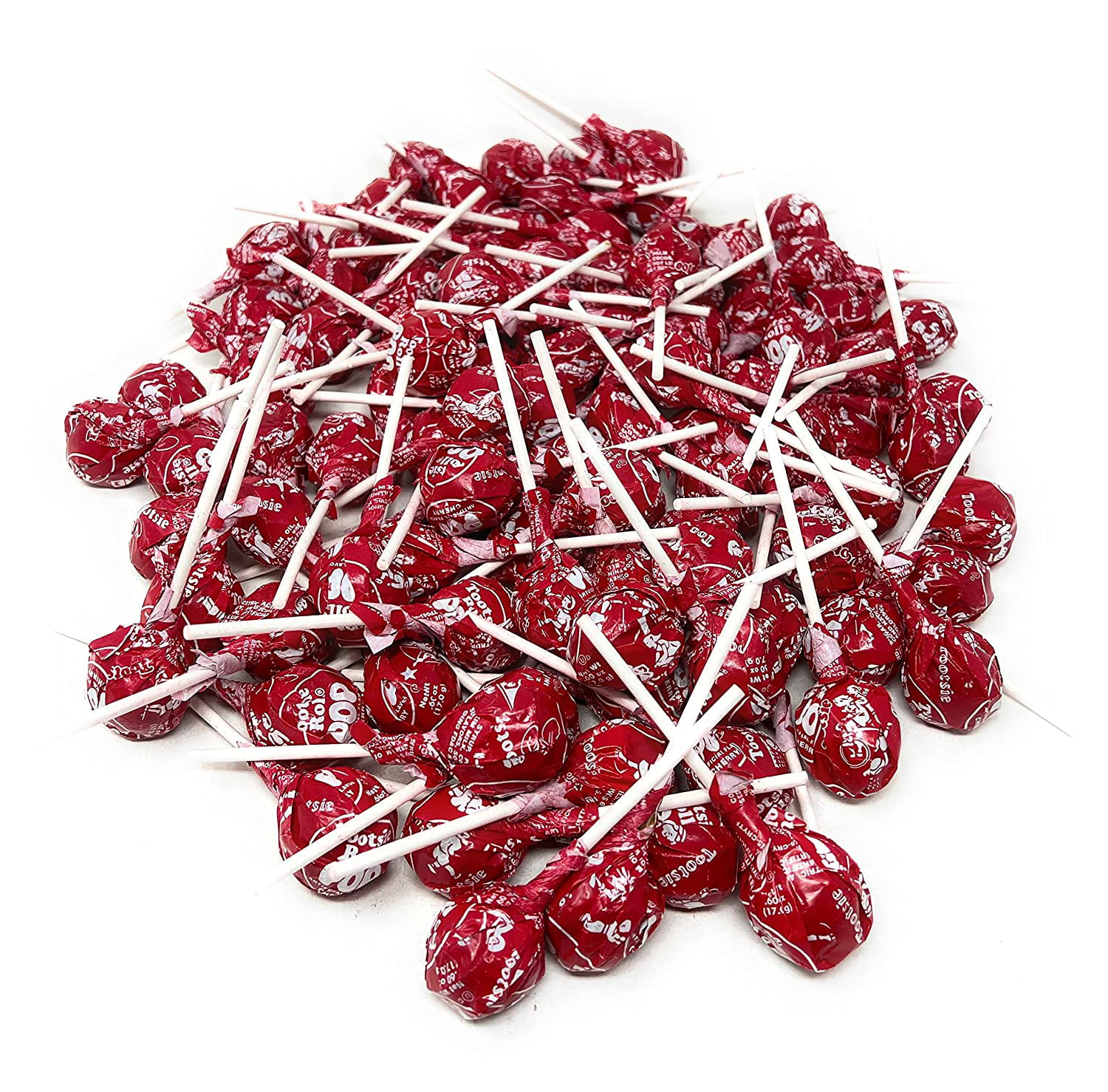 Cherry Red Tootsie Pops Bulk Candy 100 Count Lollipops Suckers Variety Value Pack Aprox. 4.5 Lbs (72 Oz)