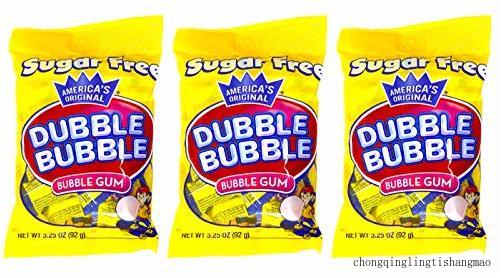Gum 3.25 Ounce Bag (Pack of 3) – Individually Wrapped Sugar Free Bubble Gum