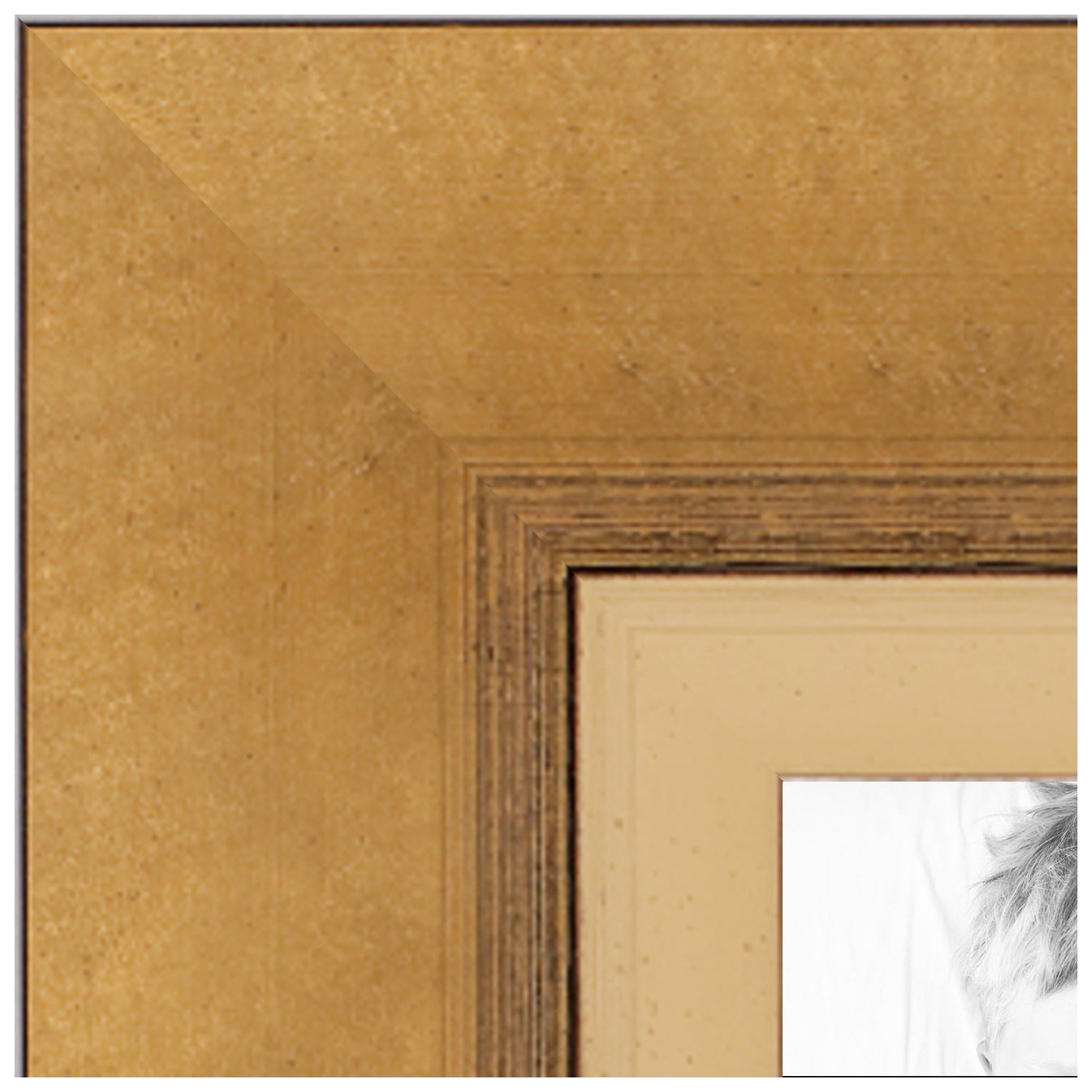ArtToFrames 13x39 Inch Gold Angled with Bevel Lip Picture Frame  Multi Wood Poster Frame (5104)