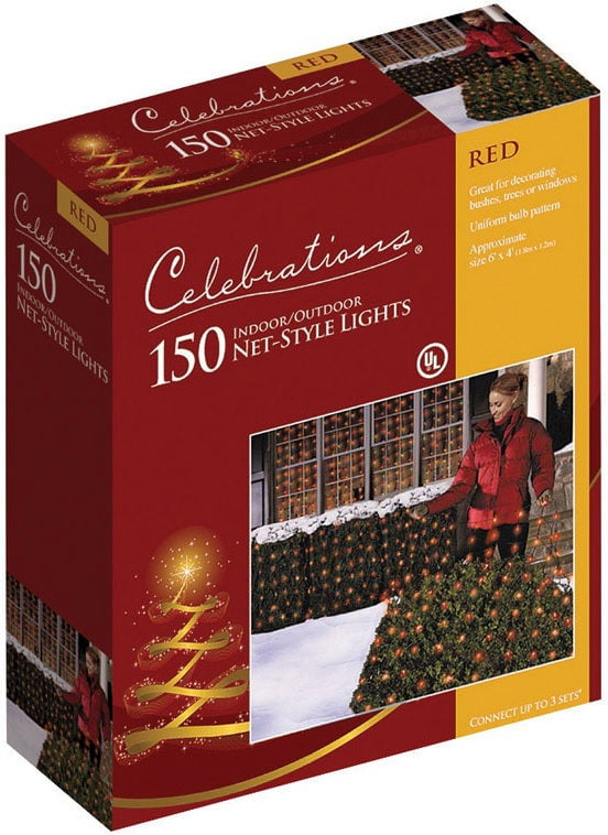 Celebrations Celebrations 48953-71 Incandescent Net Light Set  4  L X 6  W