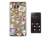 Lenovo Vibe P1 5.5 Gel Silicone Case All Edges Protection Cover C0275 - Collage Food Ice Cream Cupcake Doughnut Macaroon Waffle Peanut Butter