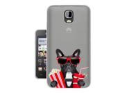 Huawei Ascend Y3 /y360 336 Gel Silicone Case All Edges Protection Cover C0504 - Movie Pug Popcorn Juice Movie Time Dog Glasses