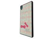 1021 - Pink Bow Girls Fashion Love Quote Design for Sony Xperia Z1 Hard Plastic Case Back Cover