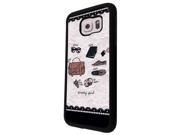 Samsung Galaxy S6 Coque Fashion Trend Case Coque Protection Cover Plastique Et MÃ©tal - Black 1253 - Trendy Fashion Bloggers Favourite Handbag Sungl