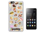 Lenovo Vibe C Gel Silicone Case Protection Cover C0275 - Collage Food Ice Cream Cupcake Doughnut Macaroon Waffle Peanut Butter