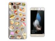 Huawei Enjoy 5s Gel Silicone Case All Edges Protection Cover C0275 - Collage Food Ice Cream Cupcake Doughnut Macaroon Waffle Peanut Butter