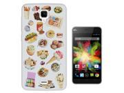 Wiko Bloom Gel Silicone Case All Edges Protection Cover C0275 - Collage Food Ice Cream Cupcake Doughnut Mcaroon Waffle Peanut Butter