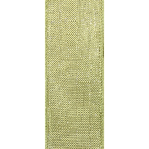 Lion 112432 1.5 in. Wired Edge Luminous Ribbon - 25 Yards Lime Juice - No. 9