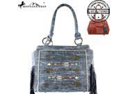 Mw358g-8306 Montana West Fringe Collection Concealed Handgun Tote -grey