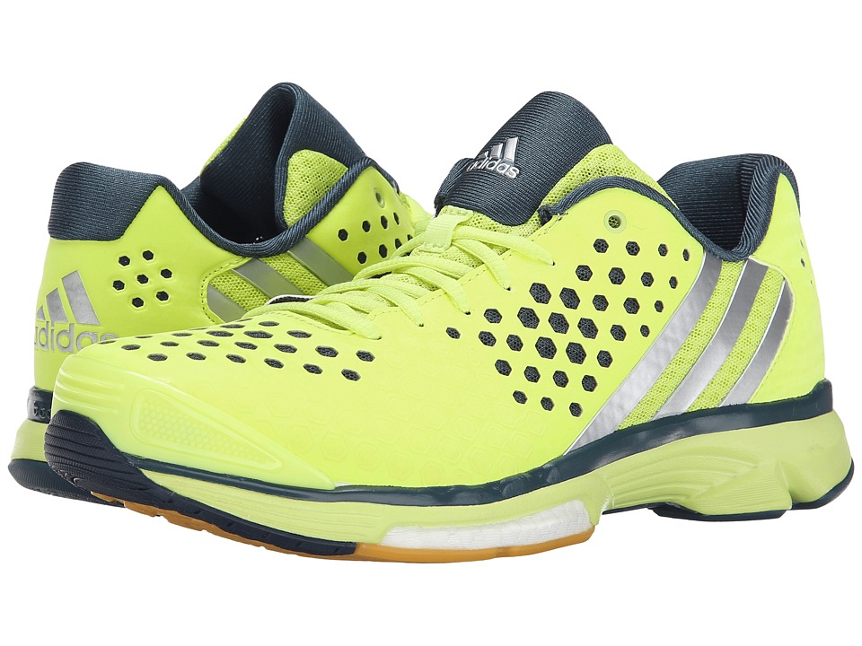 Adidas - Volley Response Boost (frozen Yellow/silver Metallic/sollegiatge Navy) Women's Volleyball Shoes
