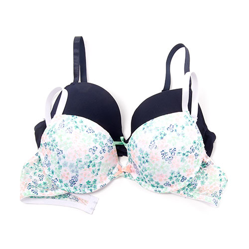 Juniors Love Affair 2pc. Bras La2874rg-2pka 36b, Mint/true Navy
