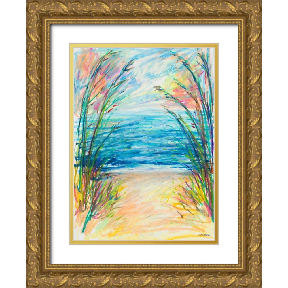 Coolick  Ann Marie 14x18 Gold Ornate Wood Framed with Double Matting Museum Art Print Titled - Path to the Water