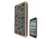 Samsung Galaxy S5 I9600  Gel Silicone Case All Edges Protection Cover C0275 - Collage Food Ice Cream Cupcake Doughnut Mcaroon Waffle Peanut Butter