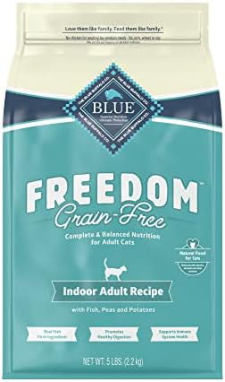 Blue Buffalo Freedom Grain Free Natural Indoor Adult Dry Cat Food  Fish 5-lb Fish 5 Pound (Pack of 1)