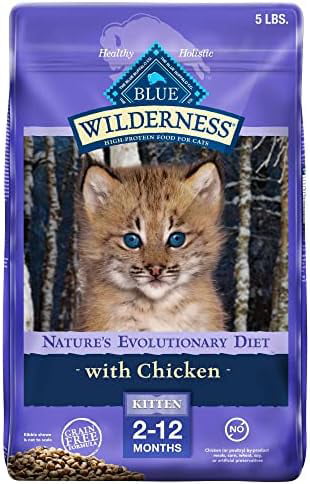 Blue Buffalo Cat Food for Kittens  Natural Chicken Recipe  High Protein  Dry Cat Food  5 Lb Bag 5 Pound (Pack of 1)