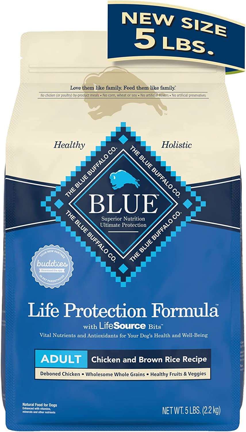 Blue Buffalo Life Protection Formula Natural Adult Dry Dog Food  Chicken and Brown Rice 5-lb Trial Size Bag