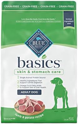 Blue Buffalo Basics Skin & Stomach Care  Grain Free Natural Adult Dry Dog Food  Lamb & Potato 22-lb Lamb & Potato
