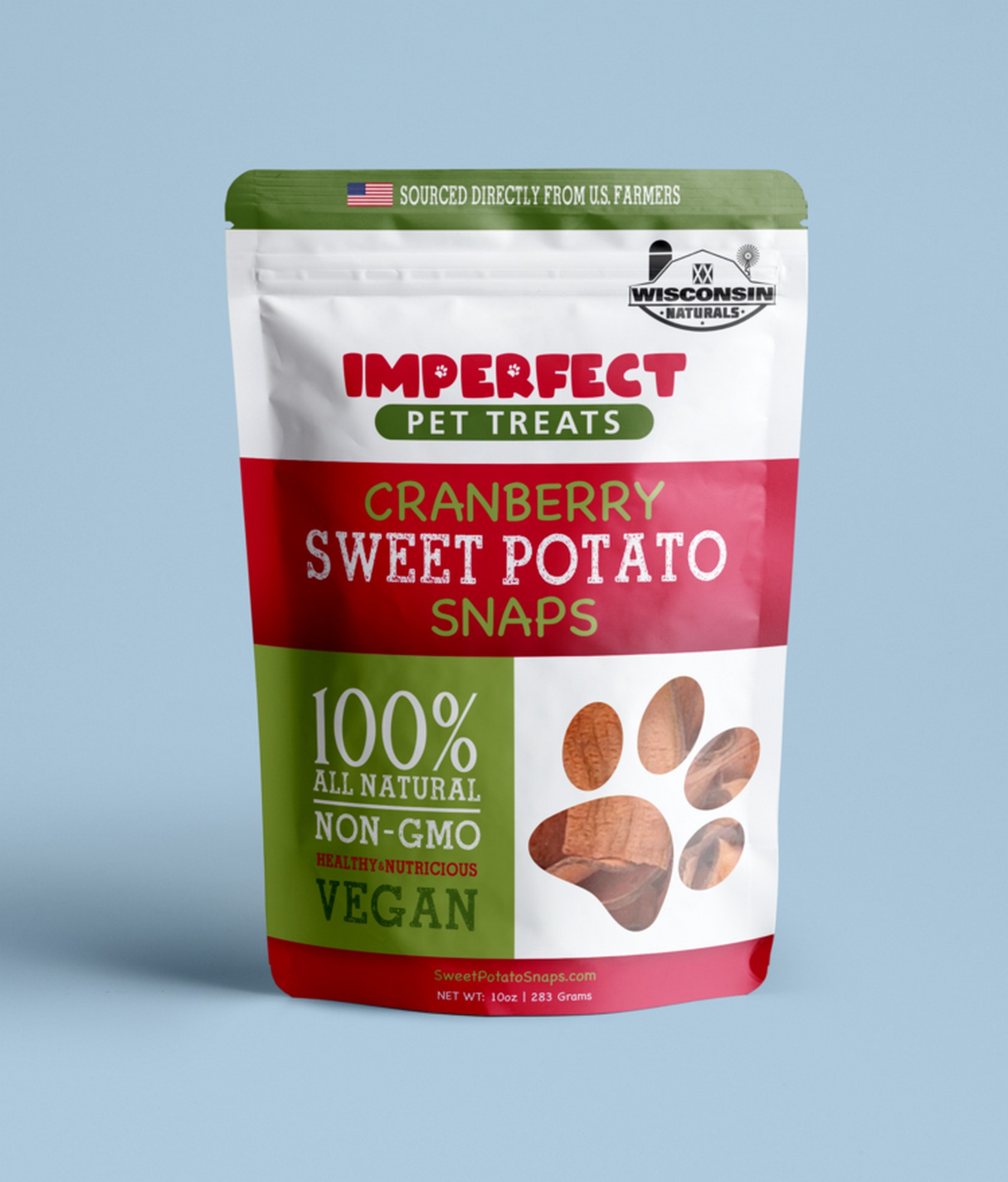 Imperfect Pet Treats Cranberry 100% All Natural Sweet Potato Infusewd with Carnberry