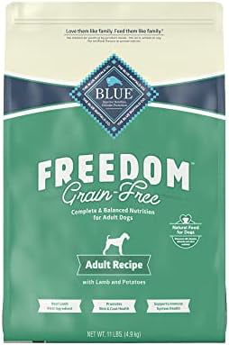 Blue Buffalo Freedom Grain Free Natural Adult Dry Dog Food  Lamb 11-lb 11 Pound (Pack of 1)