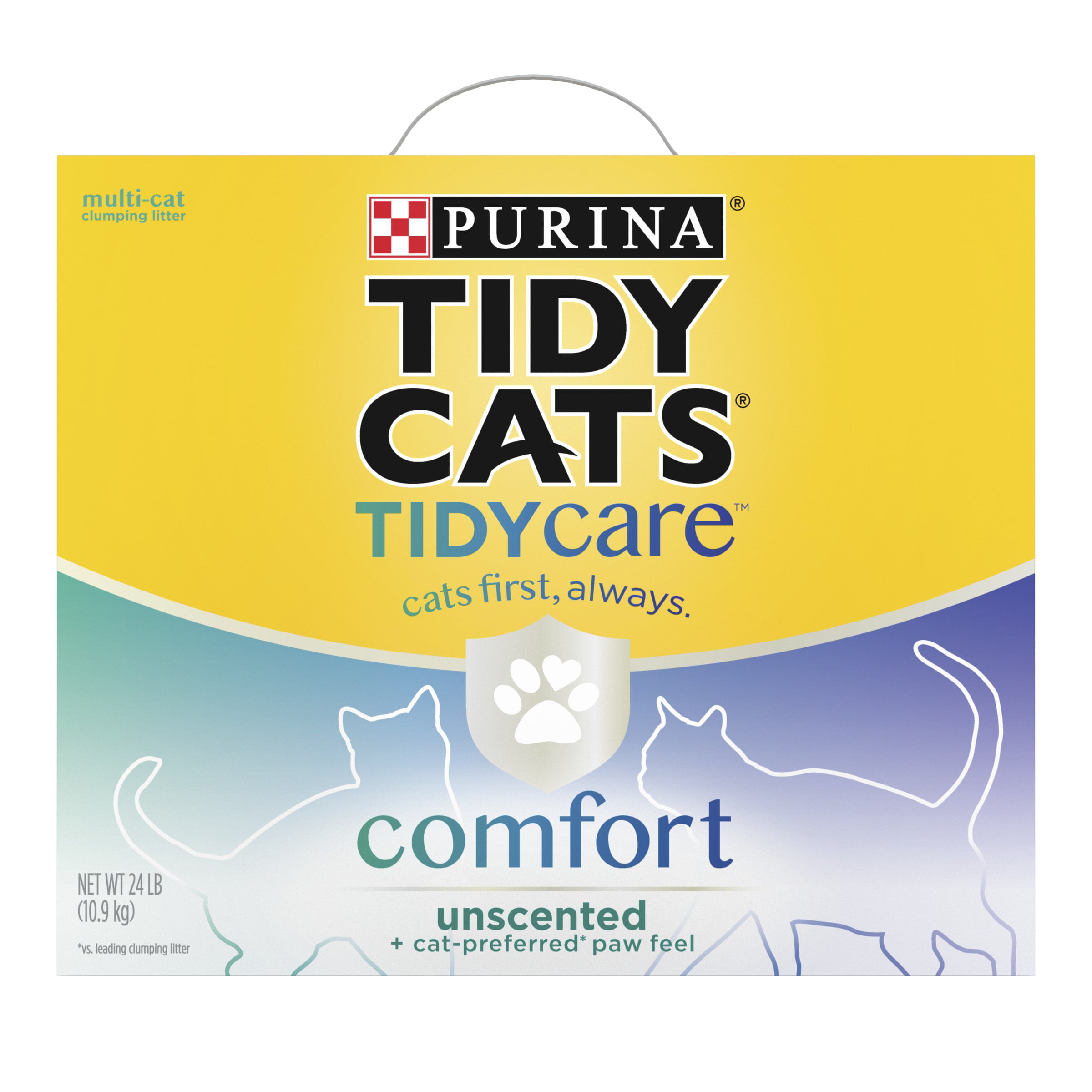 Tidy Cats 24 Lb Tidy Care Comfort Unscented Clumping Cat Litter Odor Control Low Dust Formula