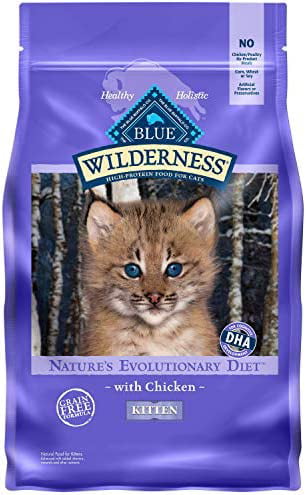 Blue Buffalo Wilderness High Protein  Natural Kitten Dry Cat Food  Chicken 2-lb 2 Pound (Pack of 1)