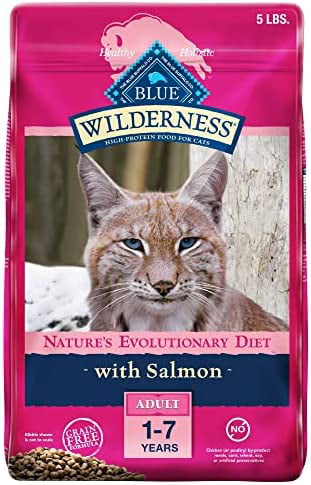 Blue Buffalo Cat Food  High Quality Natural Salmon Recipe  High Protein  Adult Dry Cat Food  5 Lb Bag Salmon 5 Pound (Pack of 1)