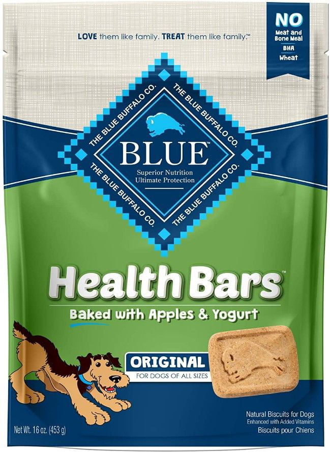 Blue Buffalo Health Bars Dog Biscuits - Baked with Apples & Yogurt [Dog  Treats Packaged] 16 Oz