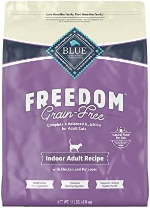 Blue Buffalo Freedom Grain Free Natural Indoor Adult Dry Cat Food  Chicken 11-lb Chicken 11 Pound (Pack of 1)