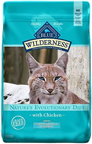Blue Buffalo Wilderness High Protein  Natural Adult Indoor Hairball Control Dry Cat Food  Chicken 11-lb 11 Pound (Pack of 1)