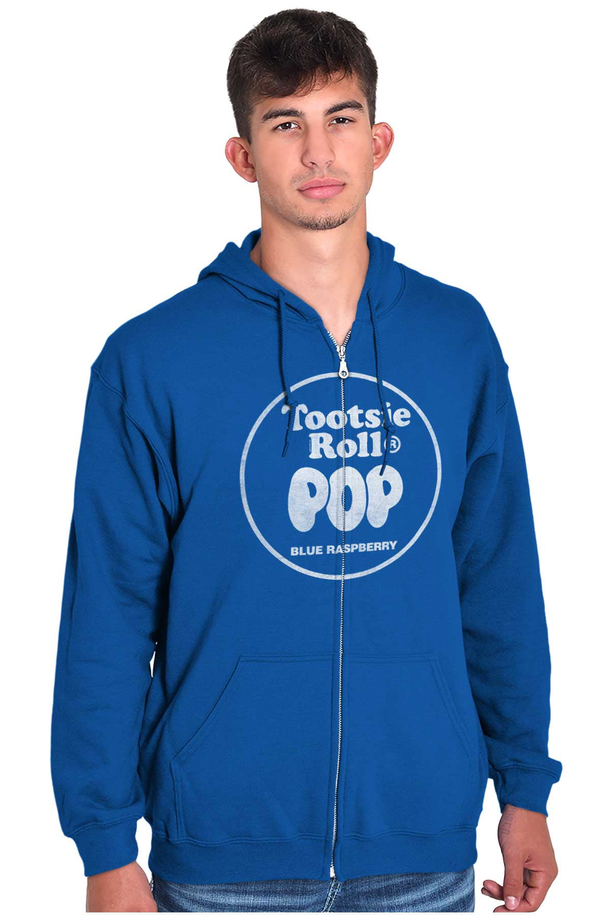 Tootsie Roll Pop Flavor Raspberry Unisex Plus Size Zip Hoodie Brisco Brands 5X