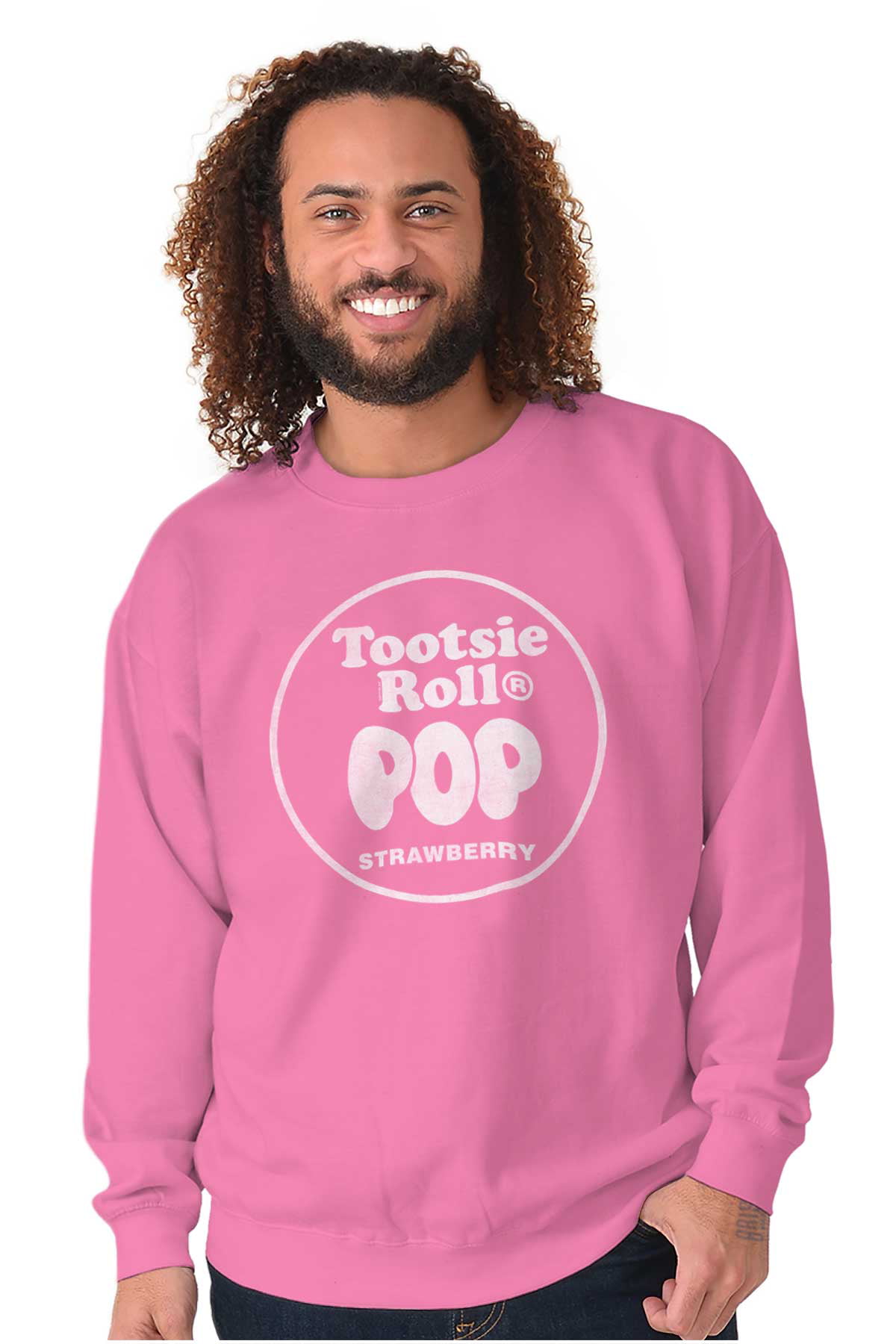 Retro Tootsie Pop Flavors Strawberry Sweatshirt for Men or Women Brisco Brands 2X