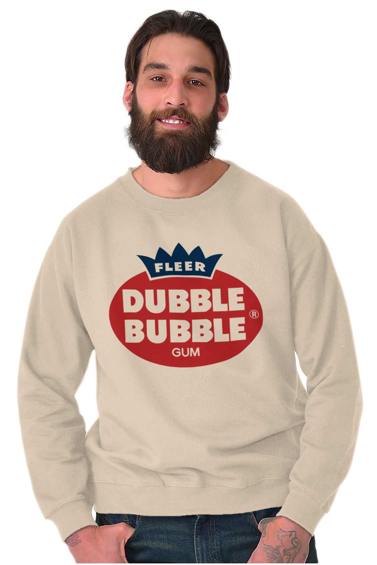 Retro Vintage Dubble Bubble Gum Logo Sweatshirt for Men or Women Brisco Brands 4X