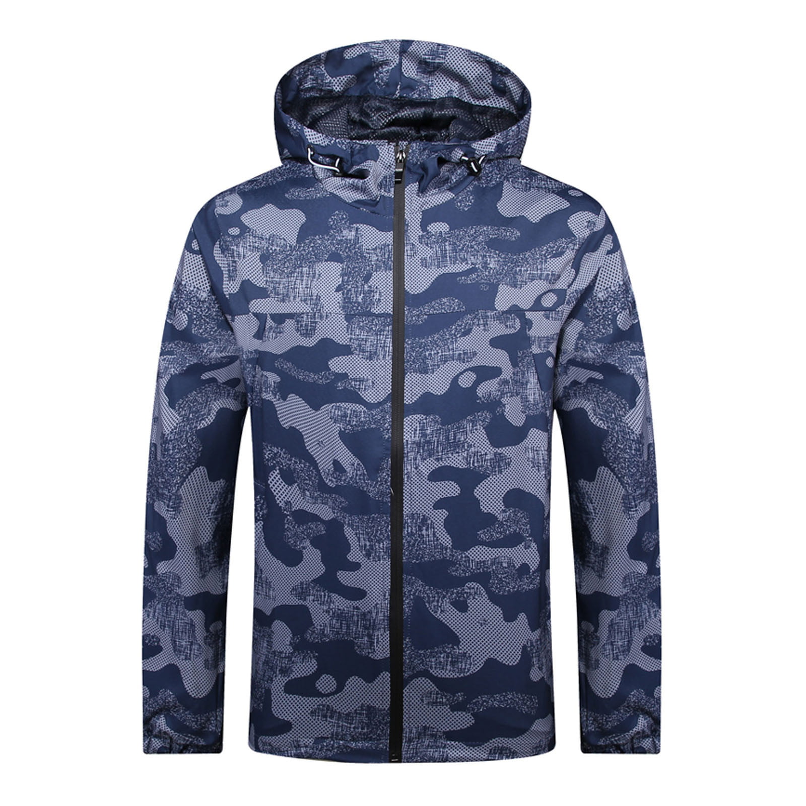 GWAABD Big and Tall Jackets for Mens Spring and Autumn Fashion Leisure Retro Camouflage Pocket Zipper Jacket Jacket Overcoat