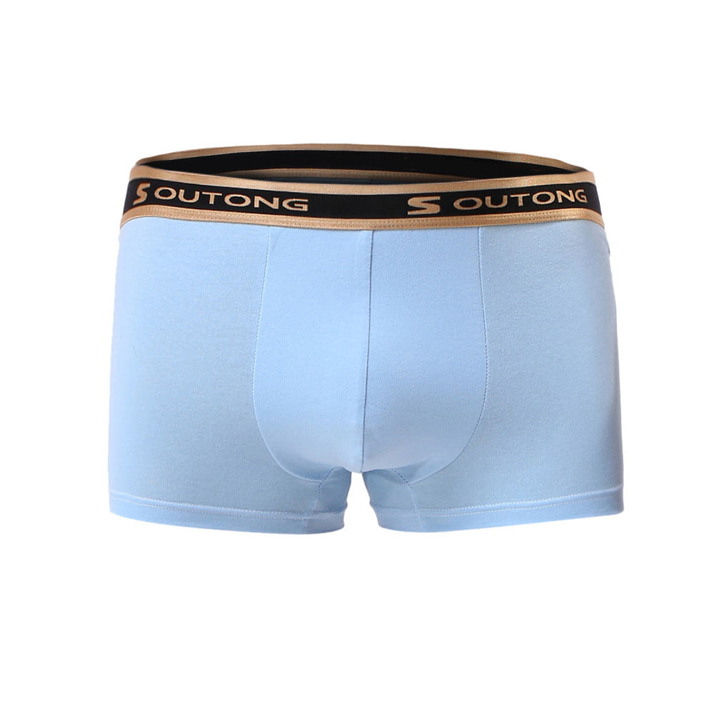 CLZOUD Men S Underpants Sky Blue Cotton Mens Elastic Underwear Men Boxer Briefs Shorts Pouch Soft Underpants Xl