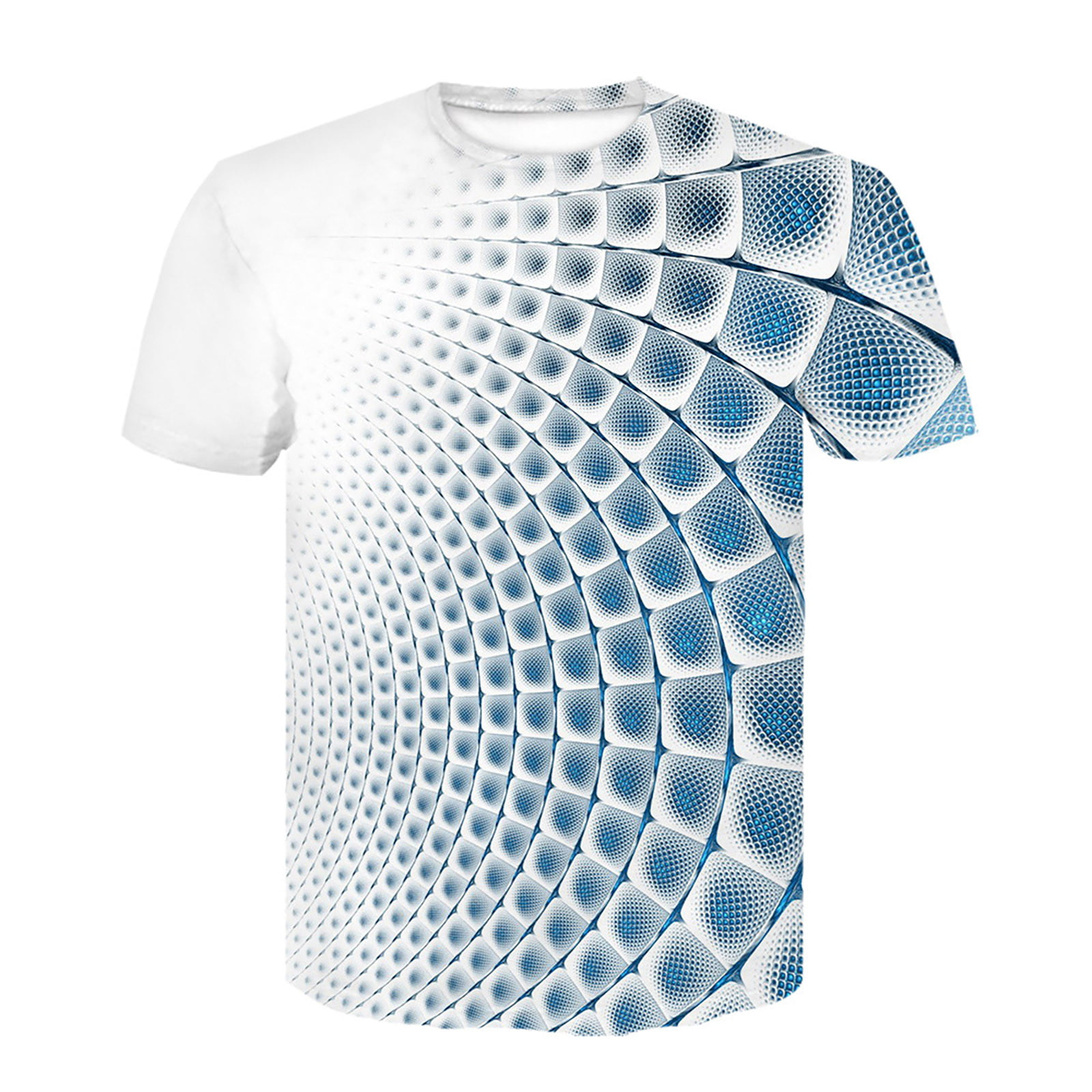 IOPQO Mens T Shirt Men S Fashion 3D Print T Shirts Funny Graphics Pattern Crewneck Short Sleeve TeesSummer Tops Graphic Tees White L