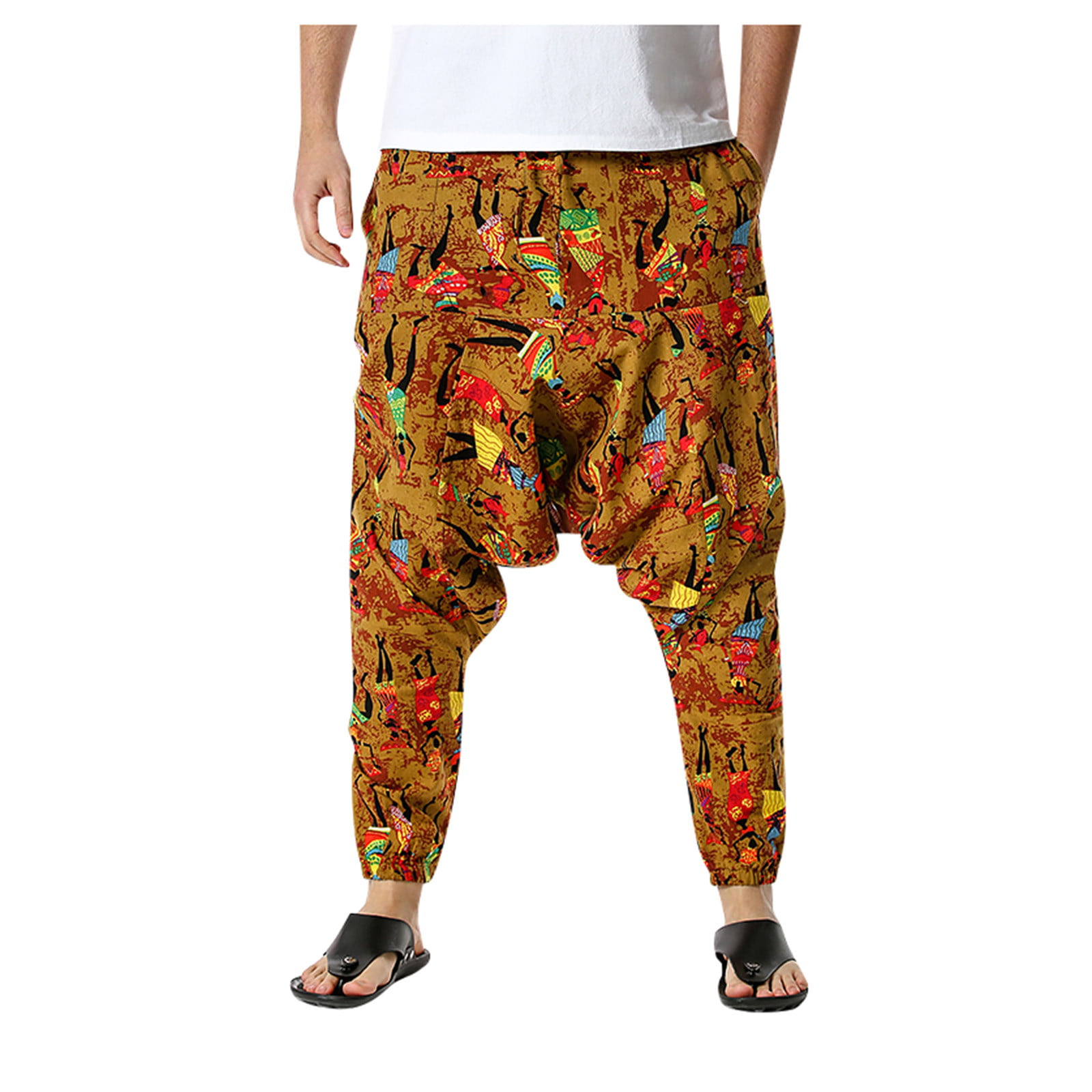 GWAABD Mens Pants Loose Elastic Men S Pants Lightweight Waist Pants Home Cotton- Casual Men S Pants