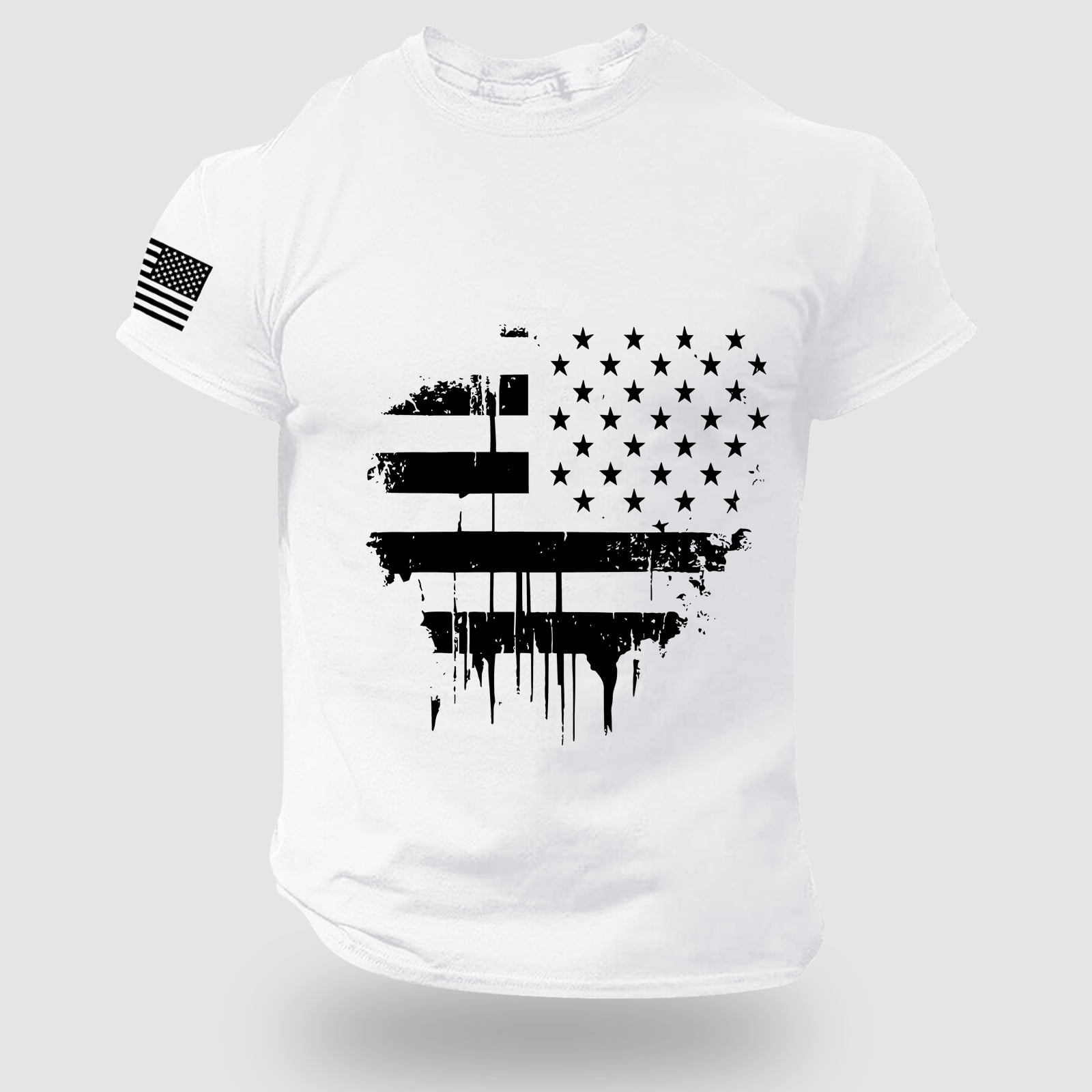 LEEy-world Workout Tops Men S Shirt 1776 Independence Day Graphic Long Sleeve Short Sleeve Long Sleeve T Shirt Turban Suit M T Shirt White L