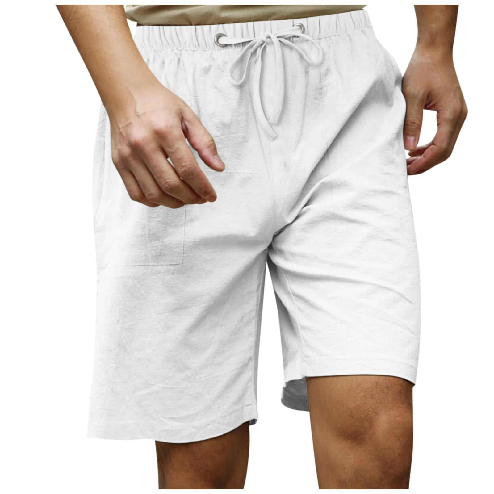 GWAABD Cargo Work Pants Men Male Summer Casual Solid Short Pant Short Trouser Pant Pocket Short Fashion Short