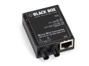 Micro Mini Media Converter  10-/100-/1000-Mbps Copper to 100-Mbps Duplex Fiber  Single-Mode  1310-nm  30 Km  ST