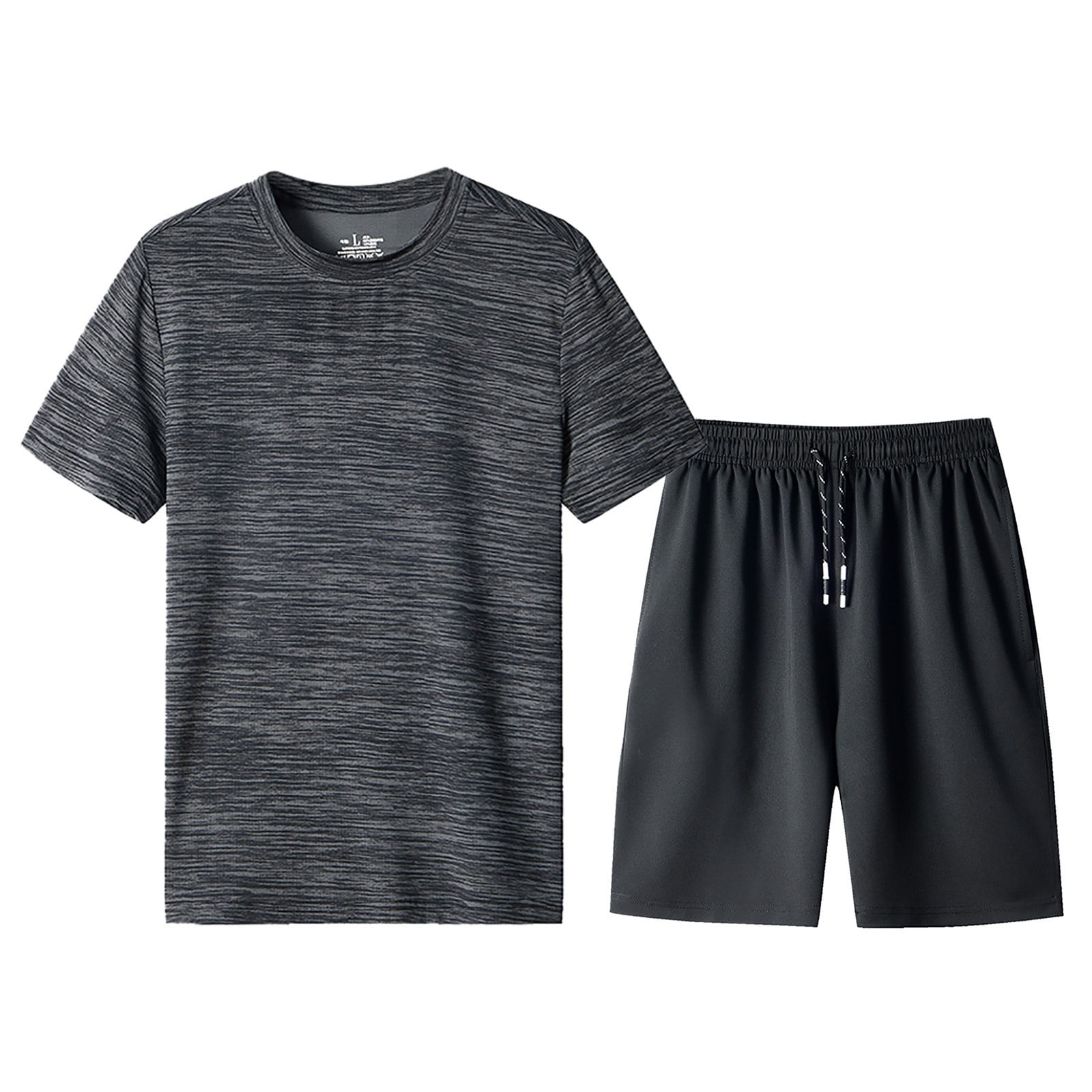 GWAABD Men Two Piece Short Set Collar Sports Men S Gradual Quick-Dry Training Outdoor Breathable Summer Set Men Suits & Sets