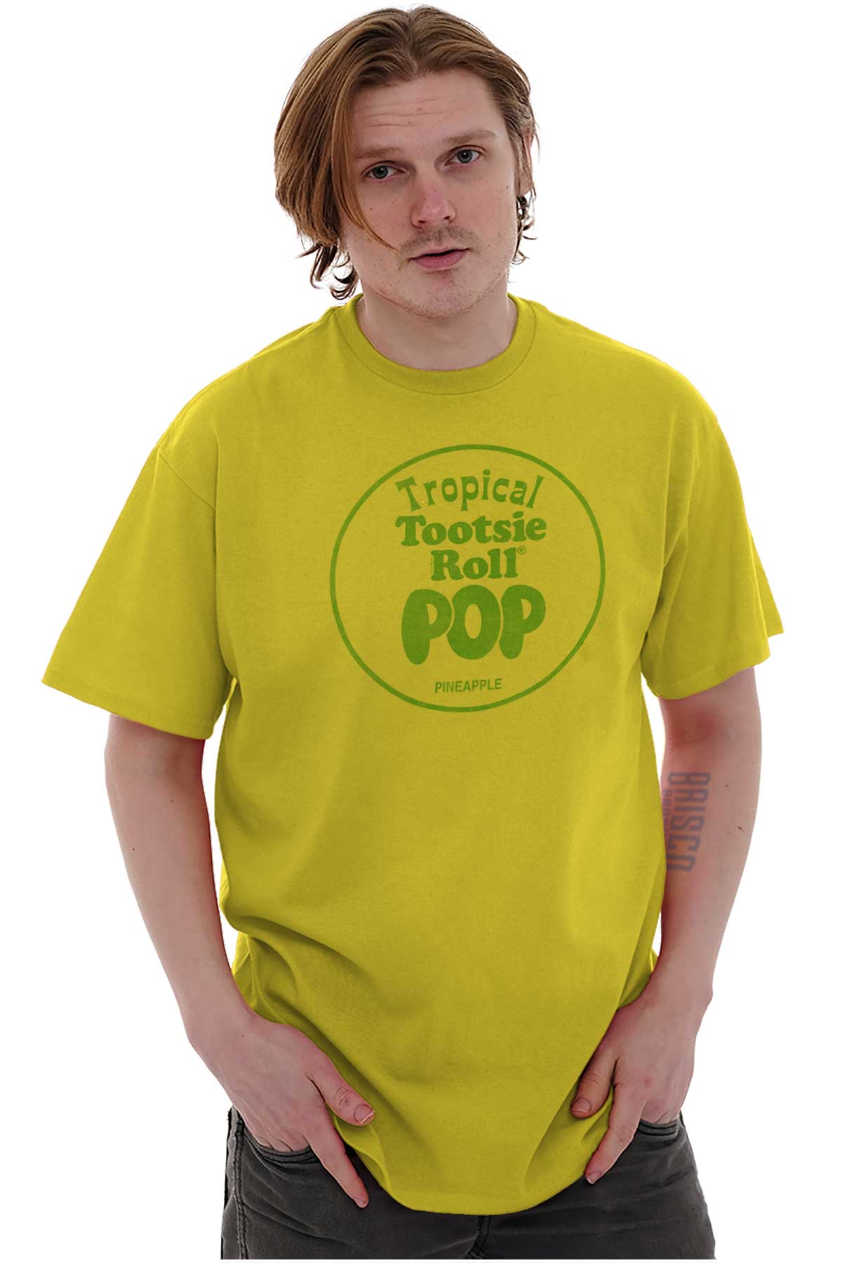 Pineapple Tootsie Roll Pop Flavor Unisex Plus Size Graphic Tee Brisco Brands 2X