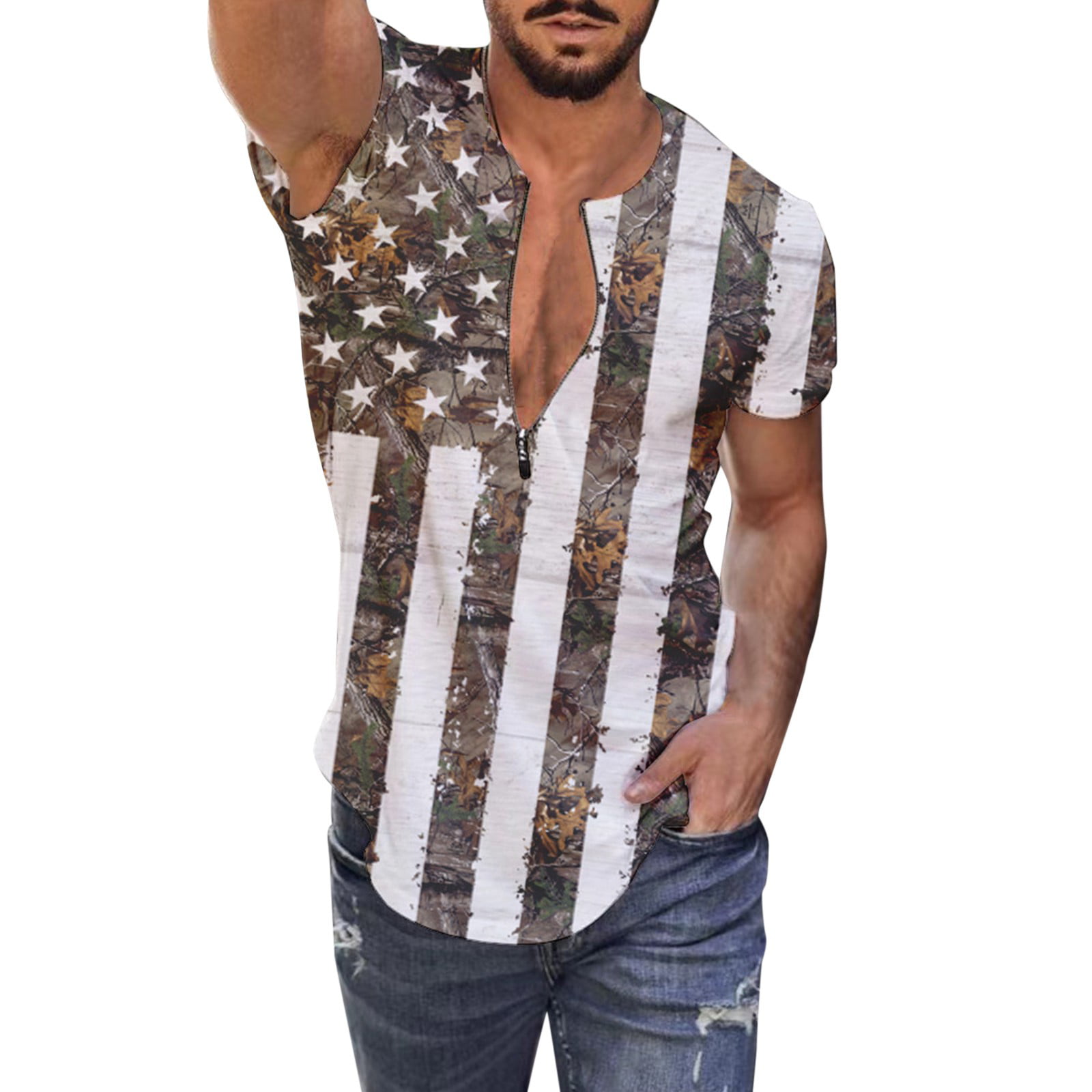 Akiihool Graphic Tees for Men Men S Sportstyle Left Chest Short-sleeve T-shirt (White L)