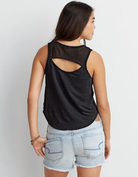 Ae Soft & Sexy Terry Mesh Back Tank