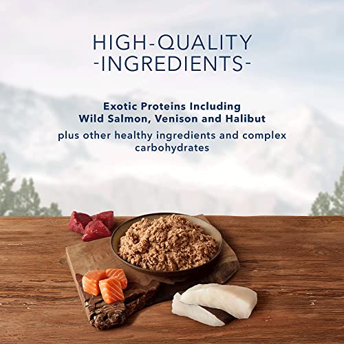 Blue Buffalo Wilderness Denali Dinner High Protein, Natural Wet Dog Food, Wild Salmon, Venison & Halibut 12.5-oz Cans (Pack of 12) thumbnail