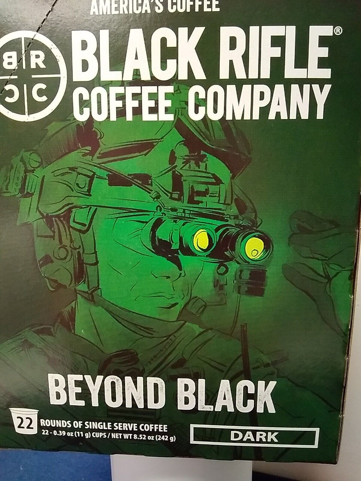 Black Rifle Coffee - Rifle Coffee Company Beyond Coffee Keurig K-Cup Pods, Dark Roast, 22/Box thumbnail