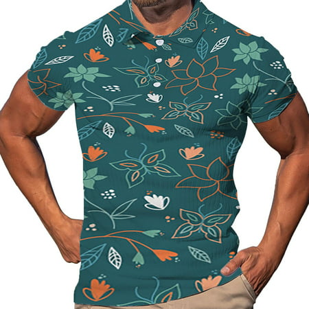 CLZOUD Men Soft Lightweight Shirts Navy Summer Fashion Trend Men S 3dpolo Shirt Zipper Short Sleeve Pullover Casual Men S T Shirt L