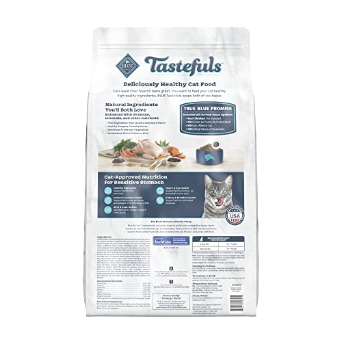 800362  Tastefuls Sensitive Stomach Natural Adult Dry Cat Food, Chicken 15lb Bag thumbnail