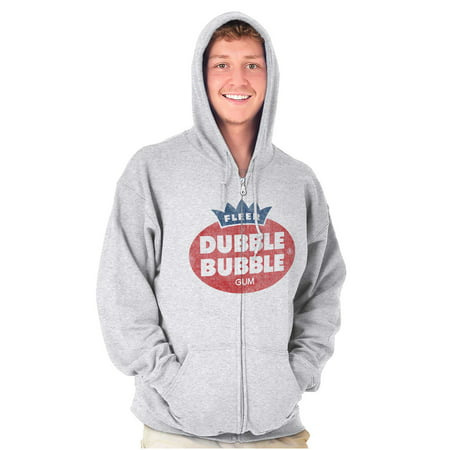Retro Vintage Dubble Bubble Gum Logo Zip up Hoodie Men S Women S Brisco Brands 4X