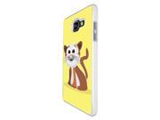 Samsung Galaxy A5 (2016) Sm-a510f Hard Plastic Case Back Cover - White 1136 - Cat Animal Drawing Yellow