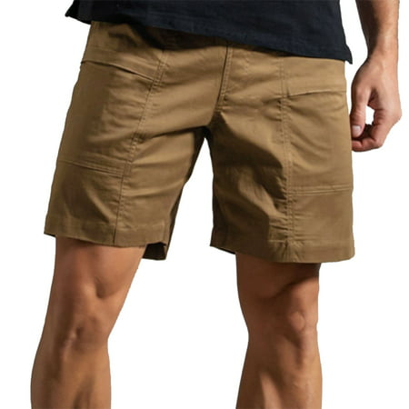 GWAABD Large Size Men S Pants Mens Summer Solid Color Pants Pocket Drawstring Loose Quick Dry Casual Sports Running Straight Shorts Beach Pants